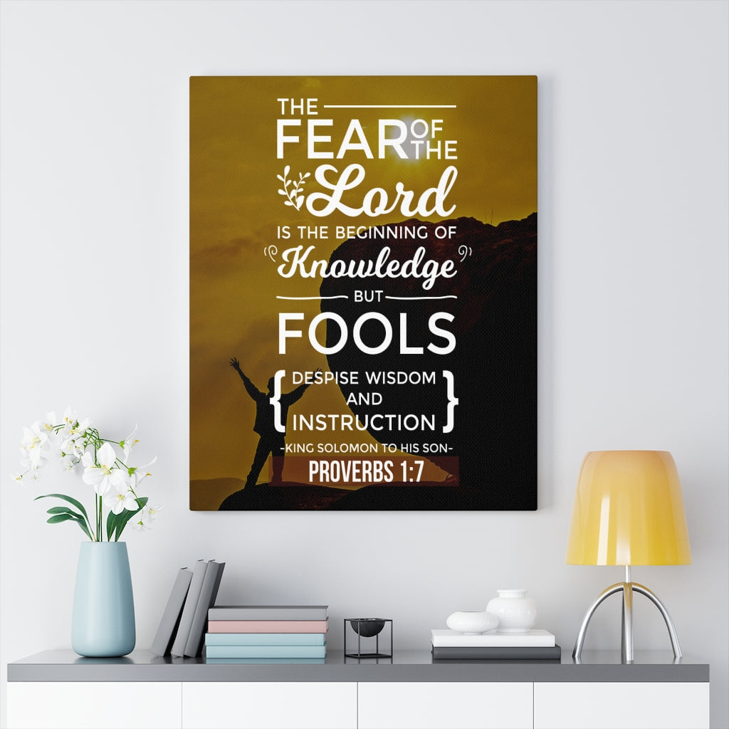 Scripture Walls Beginning of Knowledge Proverbs 1:7 Christian Wall Art Bible Verse Print Ready to Hang - Express Your Love Gifts