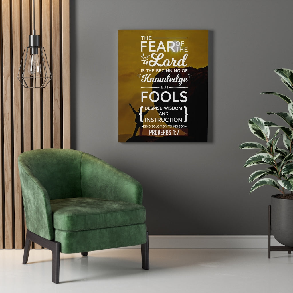 Scripture Walls Beginning of Knowledge Proverbs 1:7 Christian Wall Art Bible Verse Print Ready to Hang - Express Your Love Gifts