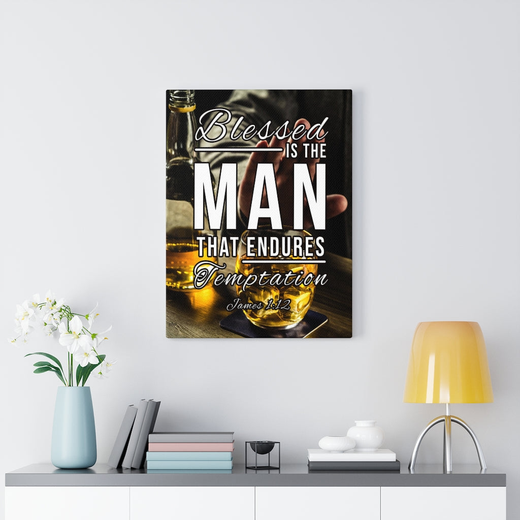 Scripture Walls Blessed is The Man James 1:12 Christian Wall Art Bible Verse Print Ready to Hang - Express Your Love Gifts