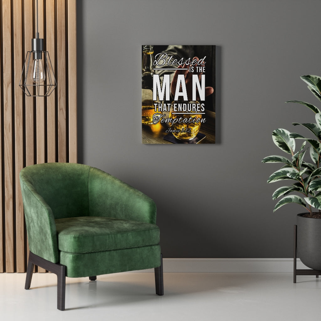 Scripture Walls Blessed is The Man James 1:12 Christian Wall Art Bible Verse Print Ready to Hang - Express Your Love Gifts