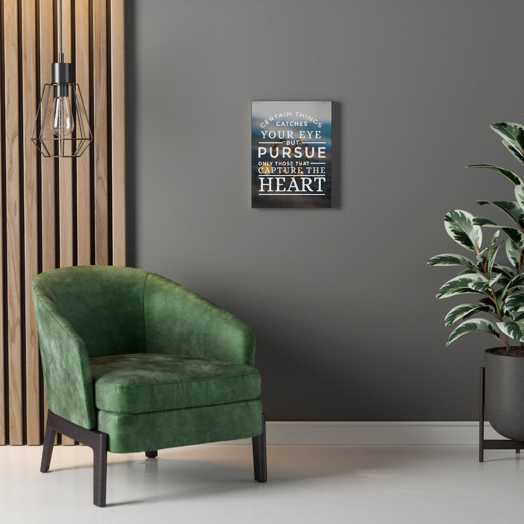 Capture the Heart Inspirational Wall Art Ready to Hang Canvas - Express Your Love Gifts