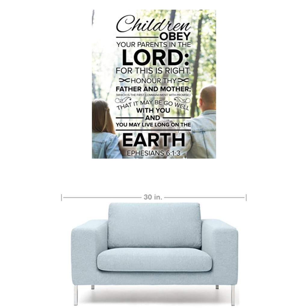 Scripture Walls Obey Your Parents Ephesians 6:13 Christian Wall Art Bible Verse Print Ready to Hang - Express Your Love Gifts