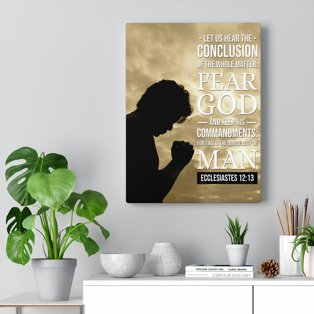 Scripture Walls Conclusion Ecclesiastes 12:13 Christian Wall Art Bible Verse Print Ready to Hang - Express Your Love Gifts