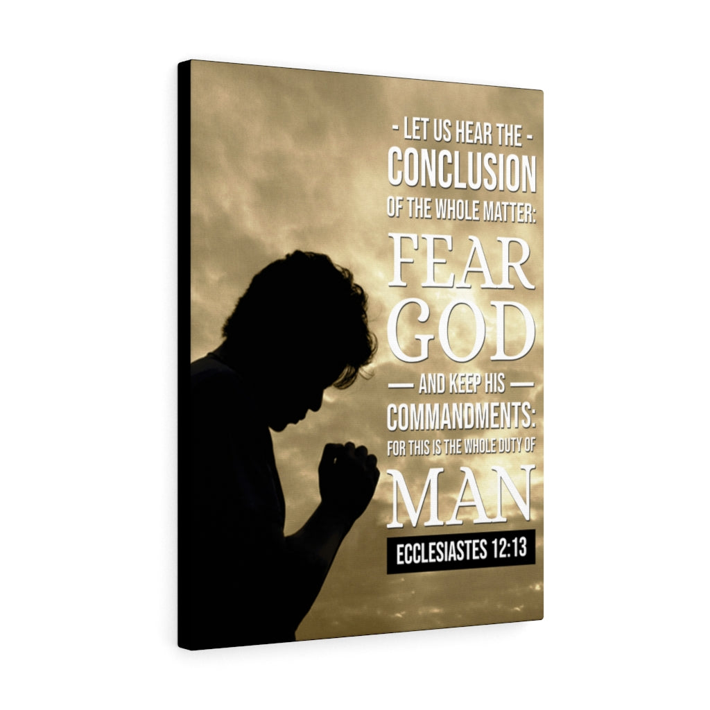 Scripture Walls Conclusion Ecclesiastes 12:13 Christian Wall Art Bible Verse Print Ready to Hang - Express Your Love Gifts