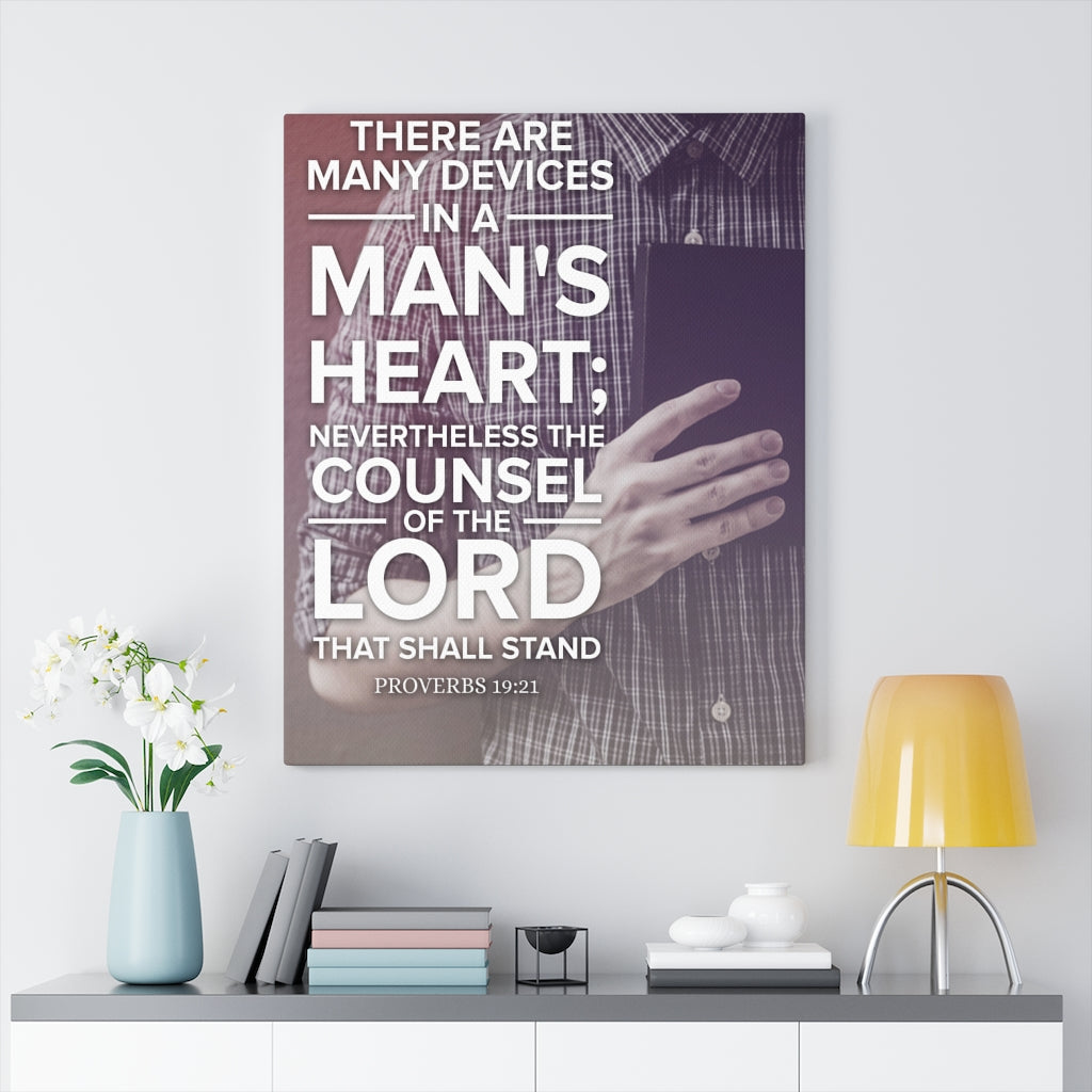 Scripture Walls Counsel of The Lord Proverbs 19:21 Christian Wall Art Bible Verse Print Ready to Hang - Express Your Love Gifts