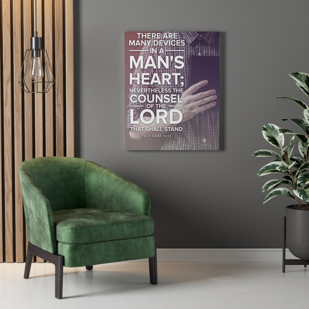 Scripture Walls Counsel of The Lord Proverbs 19:21 Christian Wall Art Bible Verse Print Ready to Hang - Express Your Love Gifts