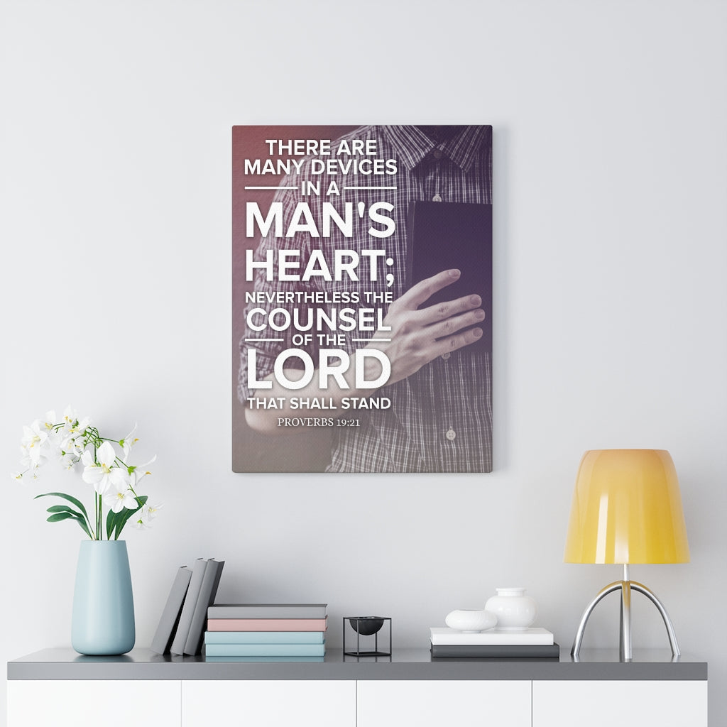 Scripture Walls Counsel of The Lord Proverbs 19:21 Christian Wall Art Bible Verse Print Ready to Hang - Express Your Love Gifts