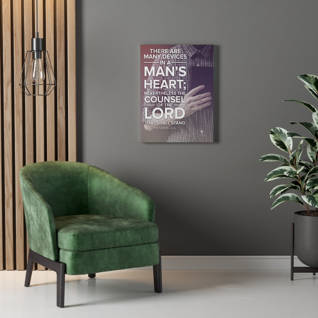 Scripture Walls Counsel of The Lord Proverbs 19:21 Christian Wall Art Bible Verse Print Ready to Hang - Express Your Love Gifts
