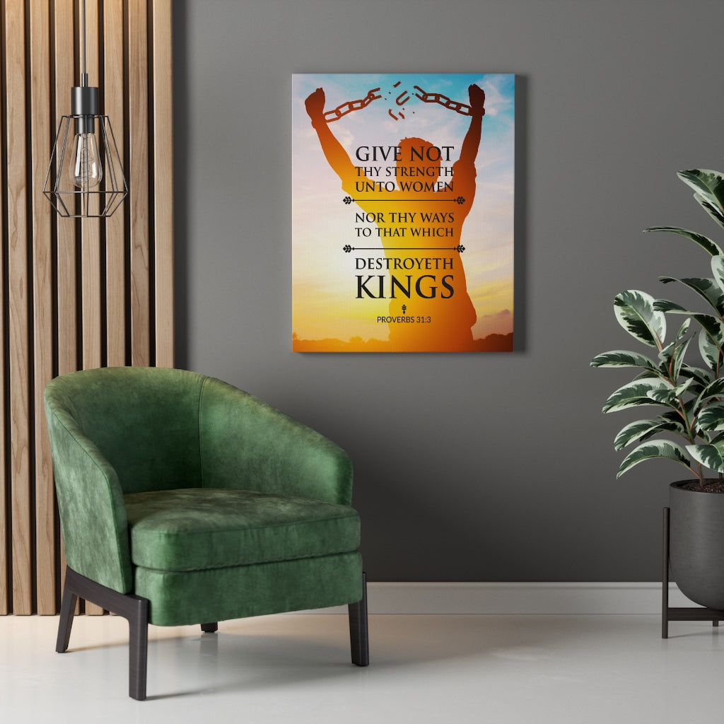 Scripture Walls Destroyeth Kings Proverbs 31:3 Christian Wall Art Bible Verse Print Ready to Hang - Express Your Love Gifts