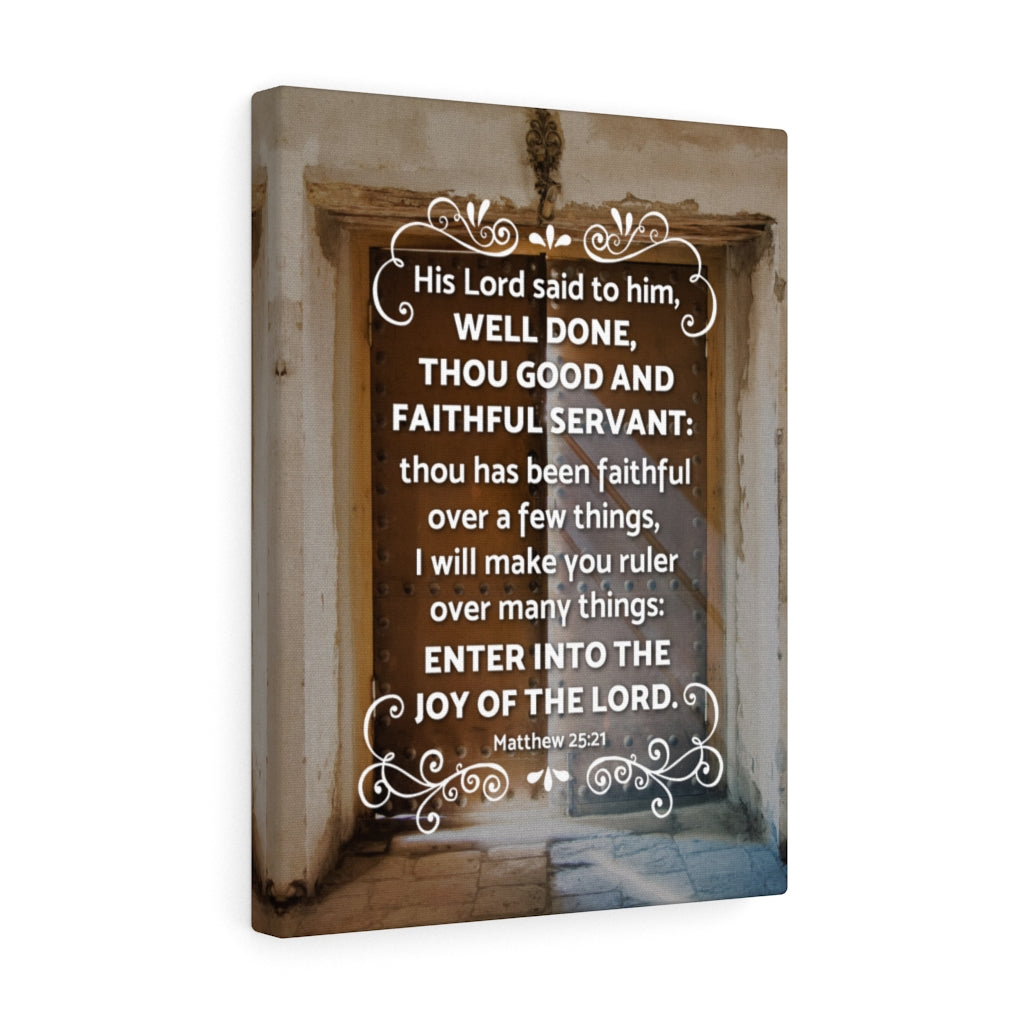 Scripture Walls Enter Into The Joy of The Lord Matthew 25:21 Christian Wall Art Bible Verse Print Ready to Hang - Express Your Love Gifts