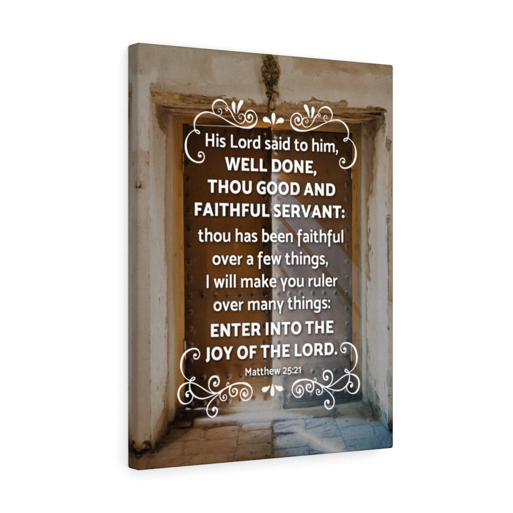 Scripture Walls Enter Into The Joy of The Lord Matthew 25:21 Christian Wall Art Bible Verse Print Ready to Hang - Express Your Love Gifts