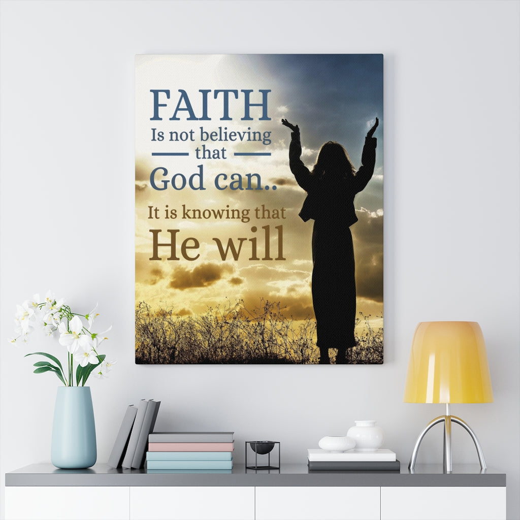 Faith Christian Wall Art Bible Verse Print Ready to Hang - Express Your Love Gifts