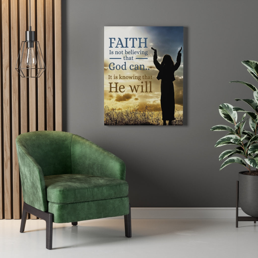 Faith Christian Wall Art Bible Verse Print Ready to Hang - Express Your Love Gifts