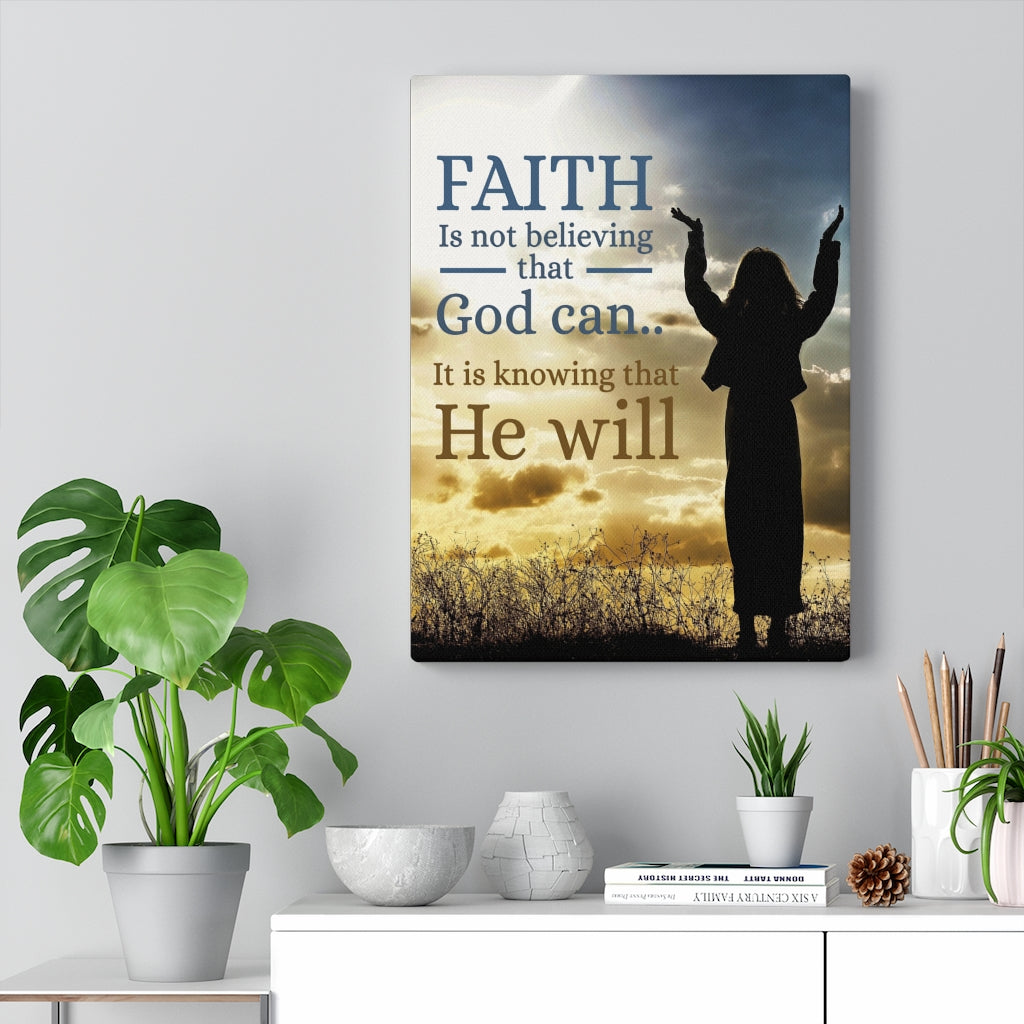 Faith Christian Wall Art Bible Verse Print Ready to Hang - Express Your Love Gifts
