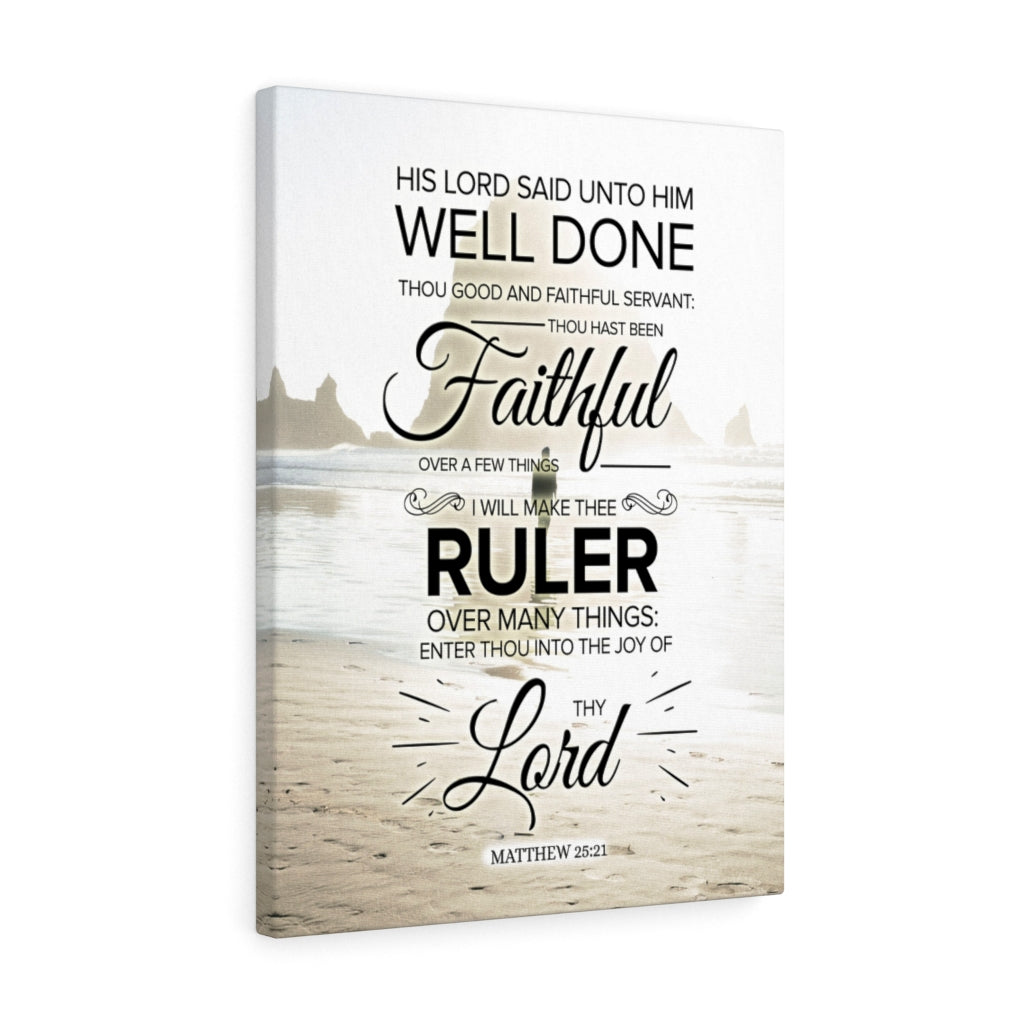 Scripture Walls Faithful Servant Matthew 25:21 Christian Wall Art Bible Verse Print Ready to Hang - Express Your Love Gifts