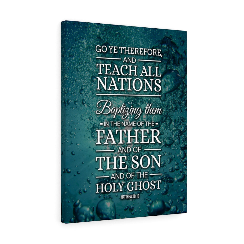 Teach All Nations Matthew 28:19 Bible Verse Wall Art Scripture Art Faith Artwork Christian Home Decor - Express Your Love Gifts