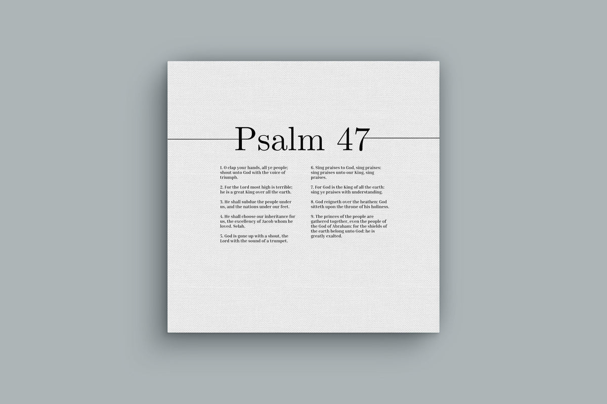 Scripture Canvas For God Is King Psalm 47 Christian Wall Art Bible Verse Print Ready to Hang-Express Your Love Gifts