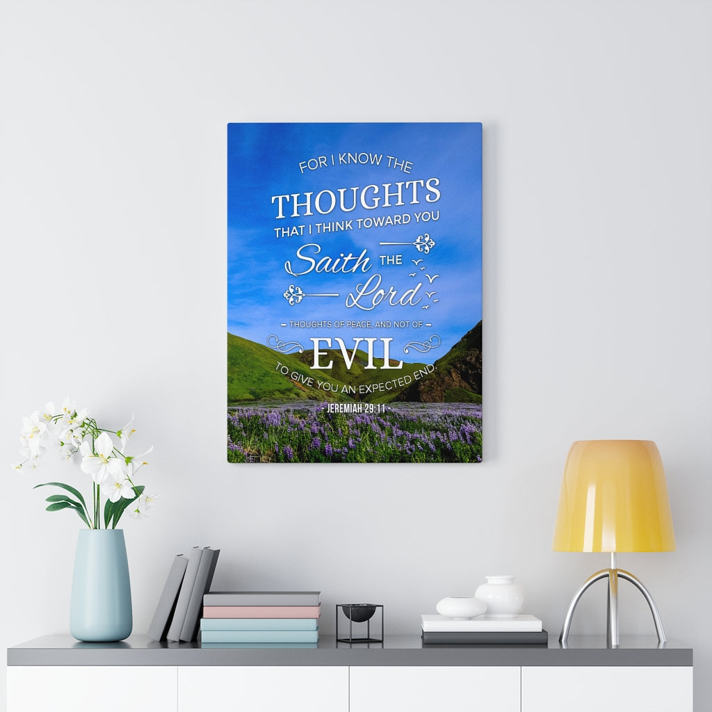 Scripture Walls Thoughts of Peace Jeremiah 29:11 Christian Wall Art Bible Verse Print Ready to Hang - Express Your Love Gifts