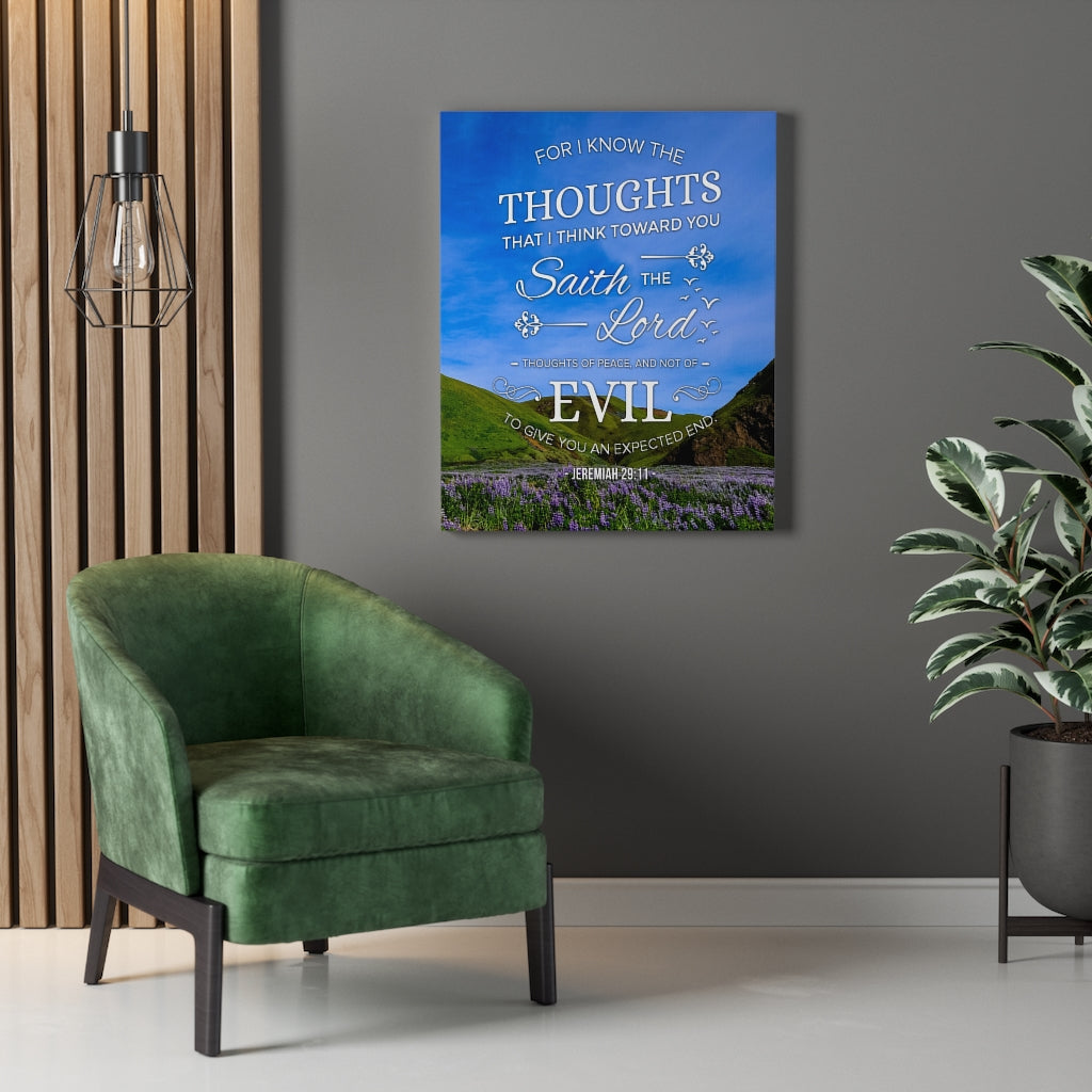 Scripture Walls Thoughts of Peace Jeremiah 29:11 Christian Wall Art Bible Verse Print Ready to Hang - Express Your Love Gifts