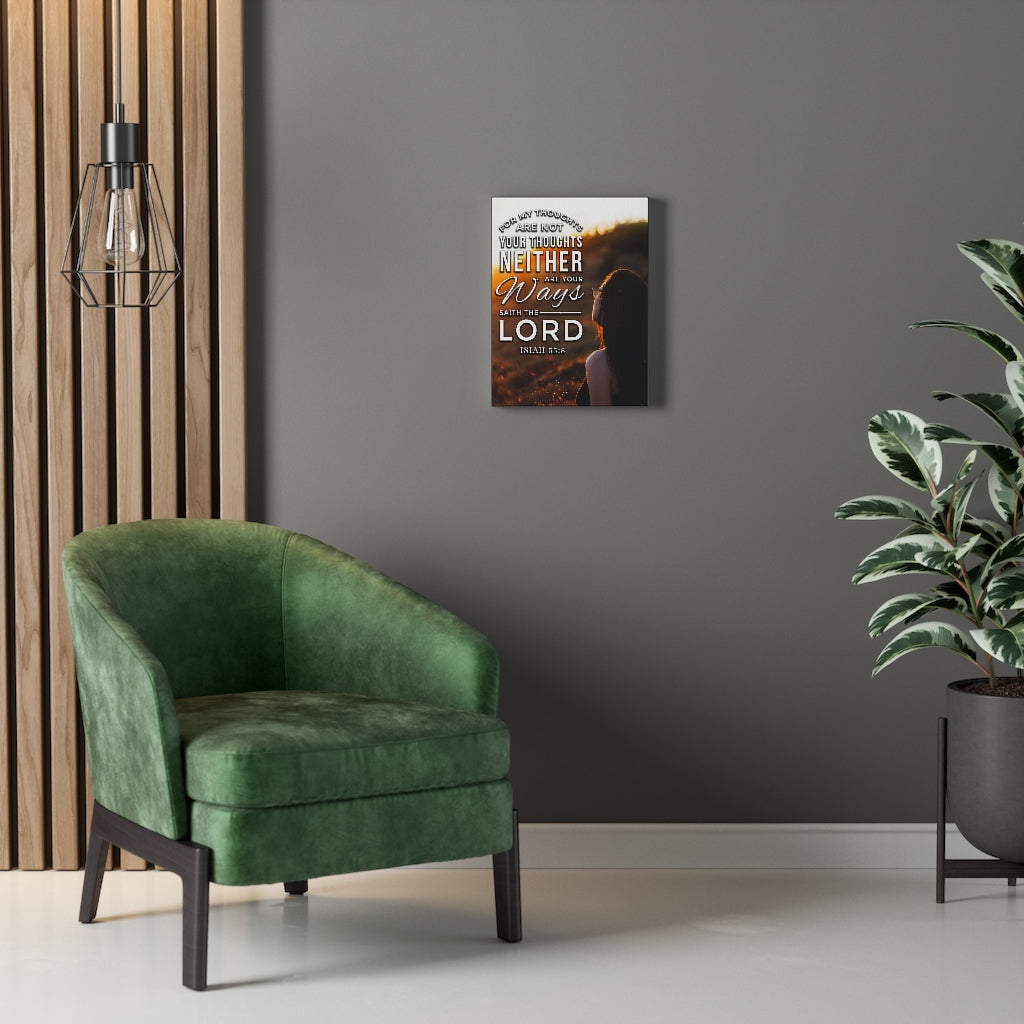 Scripture Walls For My Thoughts Are Not My Thoughts Isaiah 55:8 Christian Wall Art Bible Verse Print Ready to Hang - Express Your Love Gifts