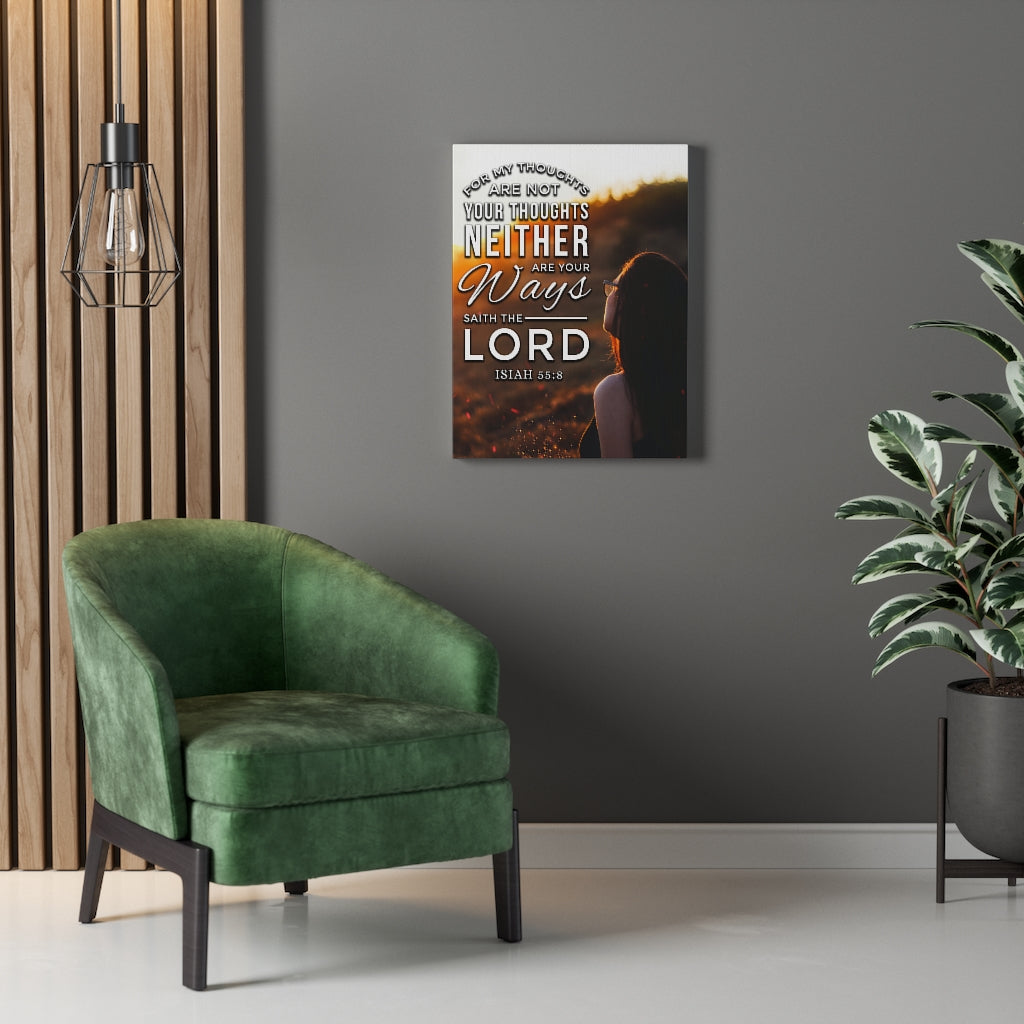 Scripture Walls For My Thoughts Are Not My Thoughts Isaiah 55:8 Christian Wall Art Bible Verse Print Ready to Hang - Express Your Love Gifts