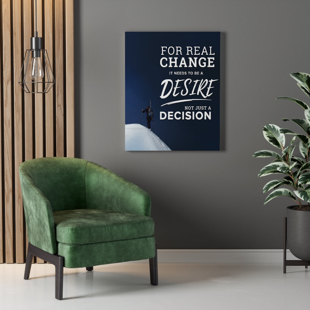 For Real Change Motivational Verse Inspirational Wall Decor for Home Office Gym Inspiring Success Quote Print Ready to Hang - Express Your Love Gifts