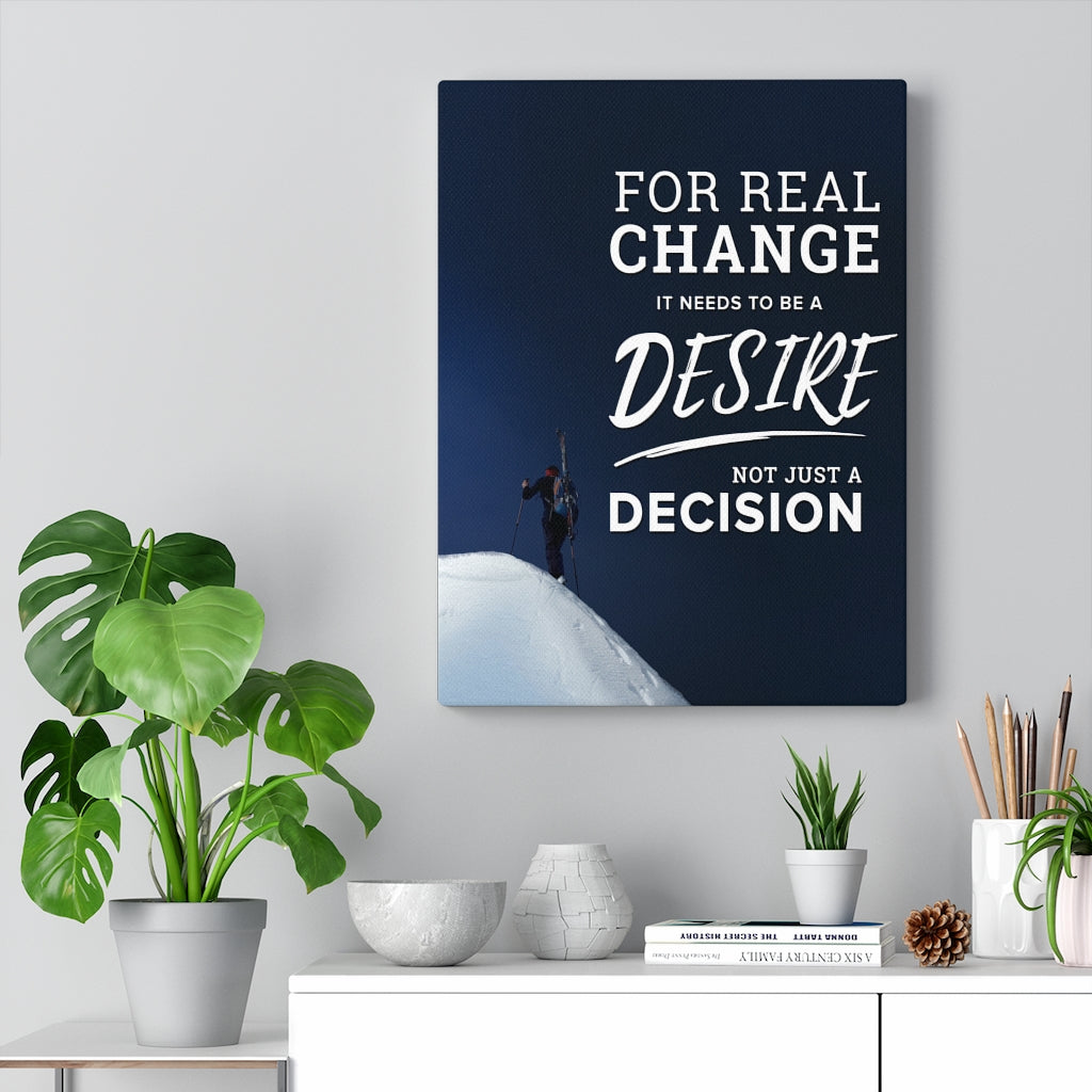For Real Change Motivational Verse Inspirational Wall Decor for Home Office Gym Inspiring Success Quote Print Ready to Hang - Express Your Love Gifts