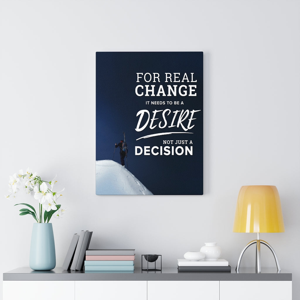 For Real Change Motivational Verse Inspirational Wall Decor for Home Office Gym Inspiring Success Quote Print Ready to Hang - Express Your Love Gifts