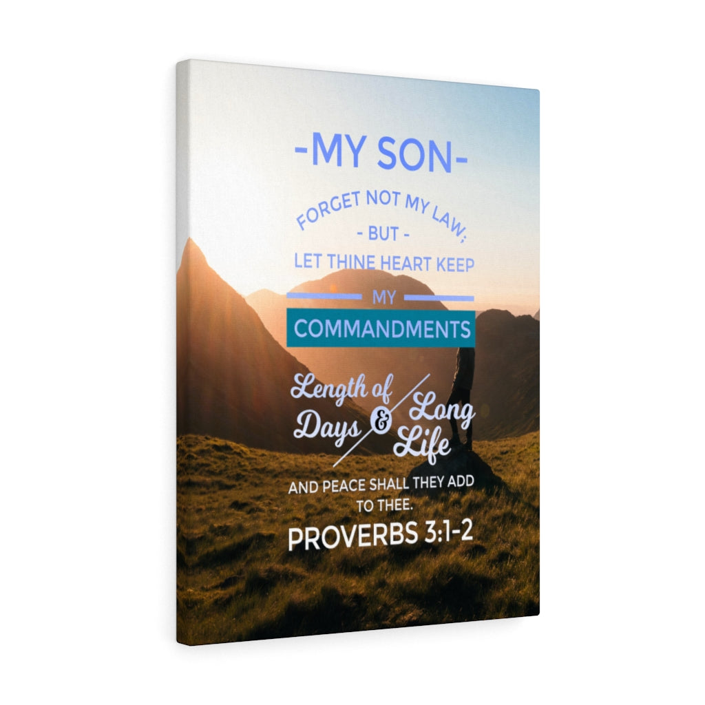 Scripture Walls Forget Not My Law Proverbs 3:12 Christian Wall Art Bible Verse Print Ready to Hang - Express Your Love Gifts