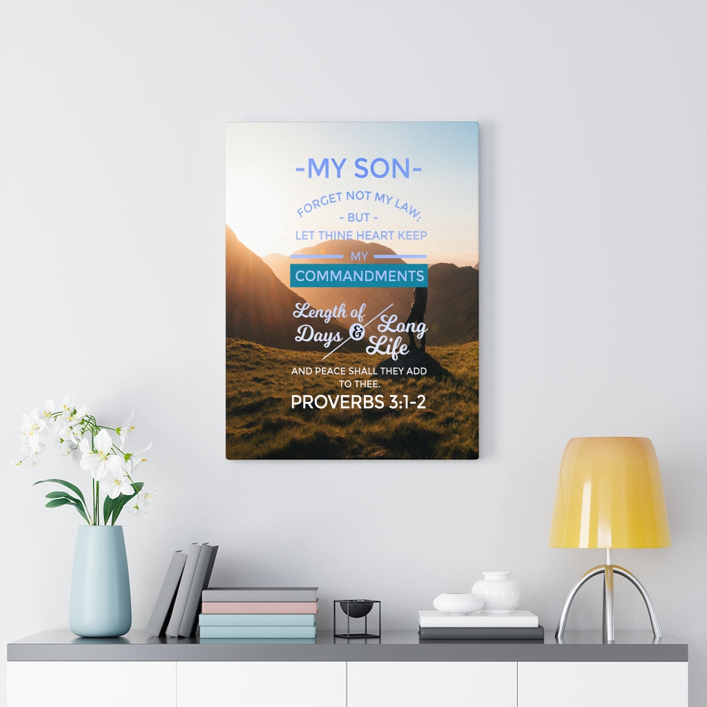 Scripture Walls Forget Not My Law Proverbs 3:12 Christian Wall Art Bible Verse Print Ready to Hang - Express Your Love Gifts