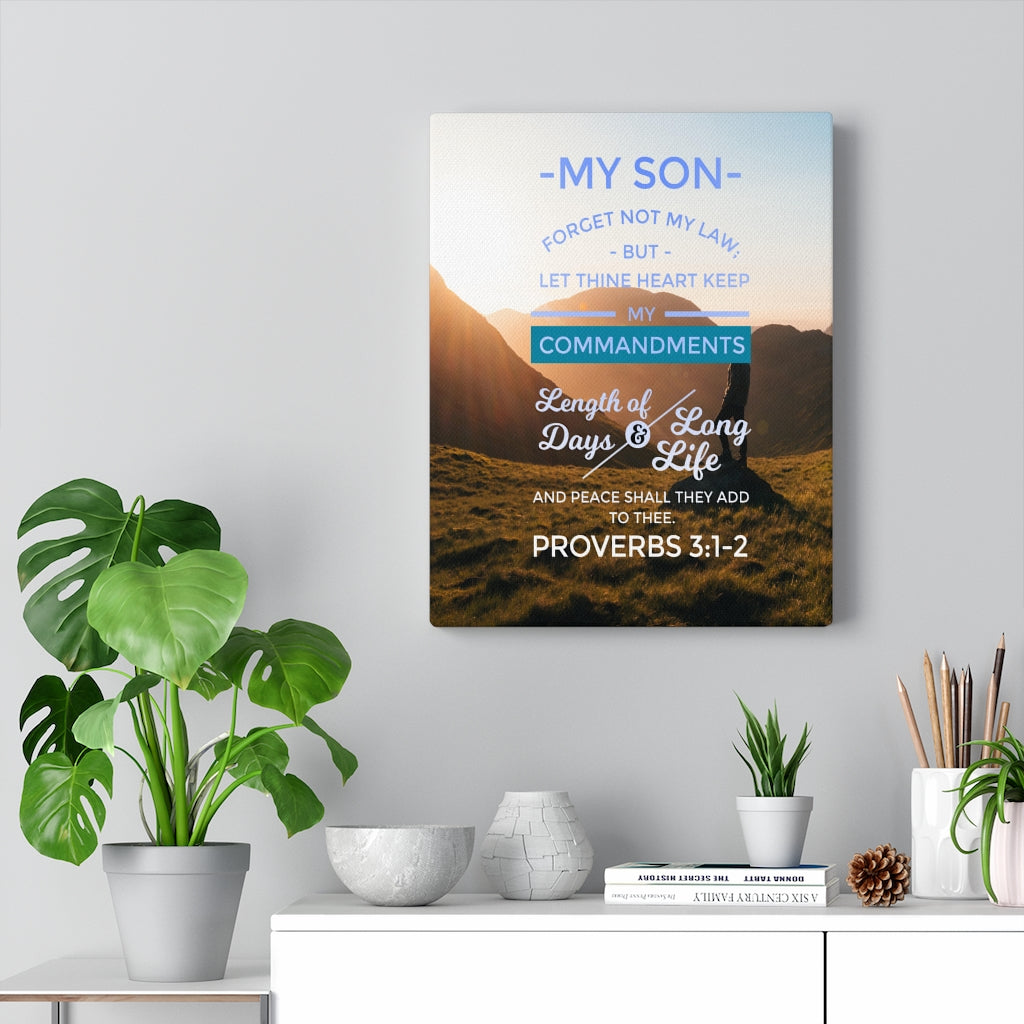 Scripture Walls Forget Not My Law Proverbs 3:12 Christian Wall Art Bible Verse Print Ready to Hang - Express Your Love Gifts