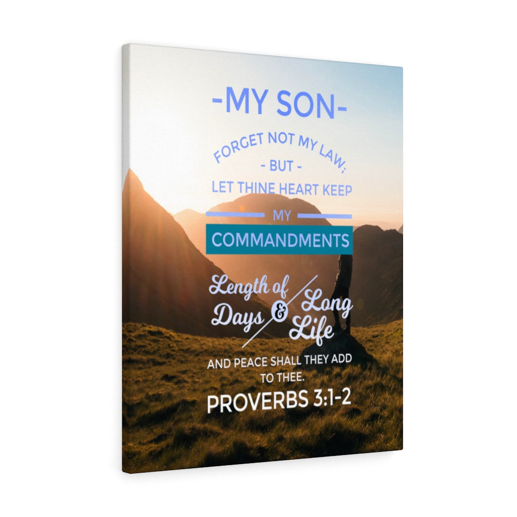 Scripture Walls Forget Not My Law Proverbs 3:12 Christian Wall Art Bible Verse Print Ready to Hang - Express Your Love Gifts