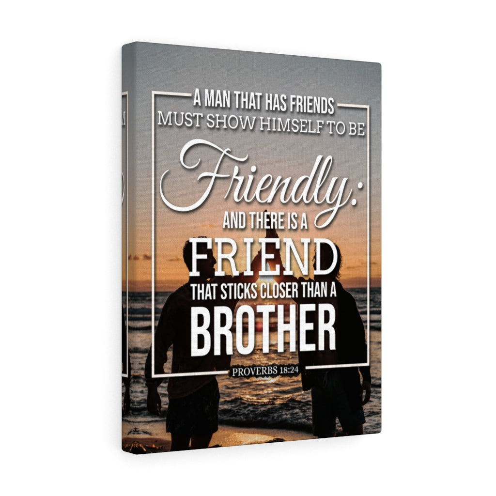 Scripture Walls Friends Proverbs 18:24 Christian Wall Art Bible Verse Print Ready to Hang - Express Your Love Gifts