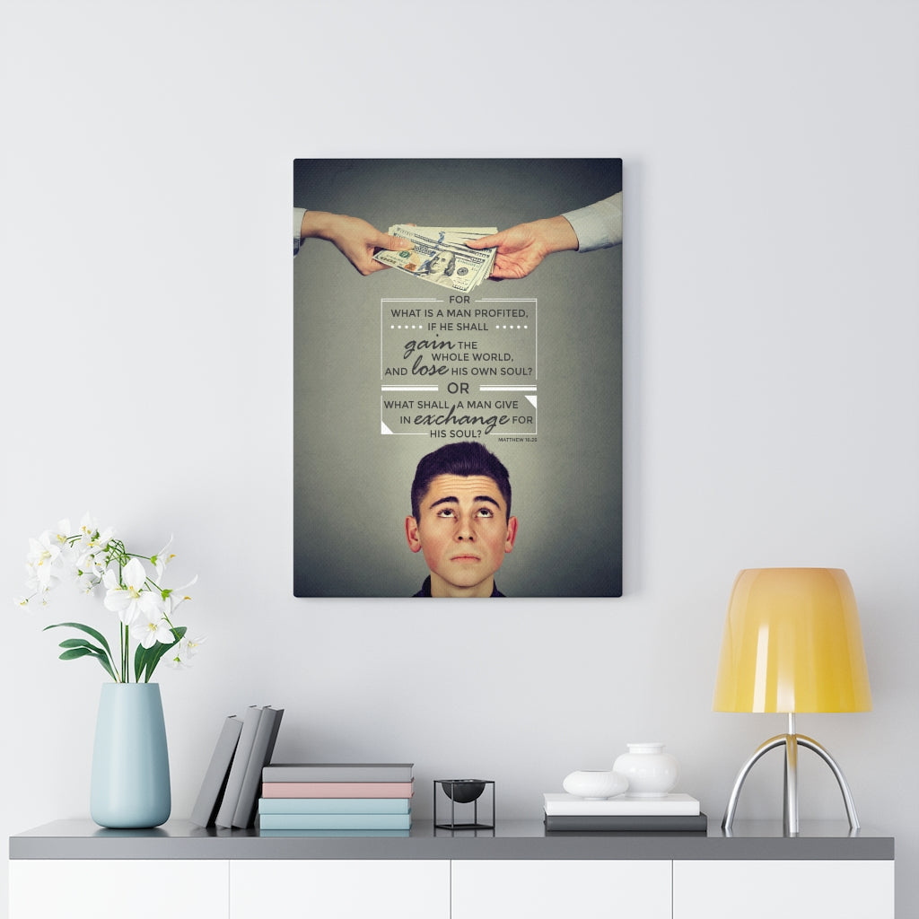 Scripture Walls Gain Lose or Exchange Matthew 16:26 Christian Wall Art Bible Verse Print Ready to Hang - Express Your Love Gifts