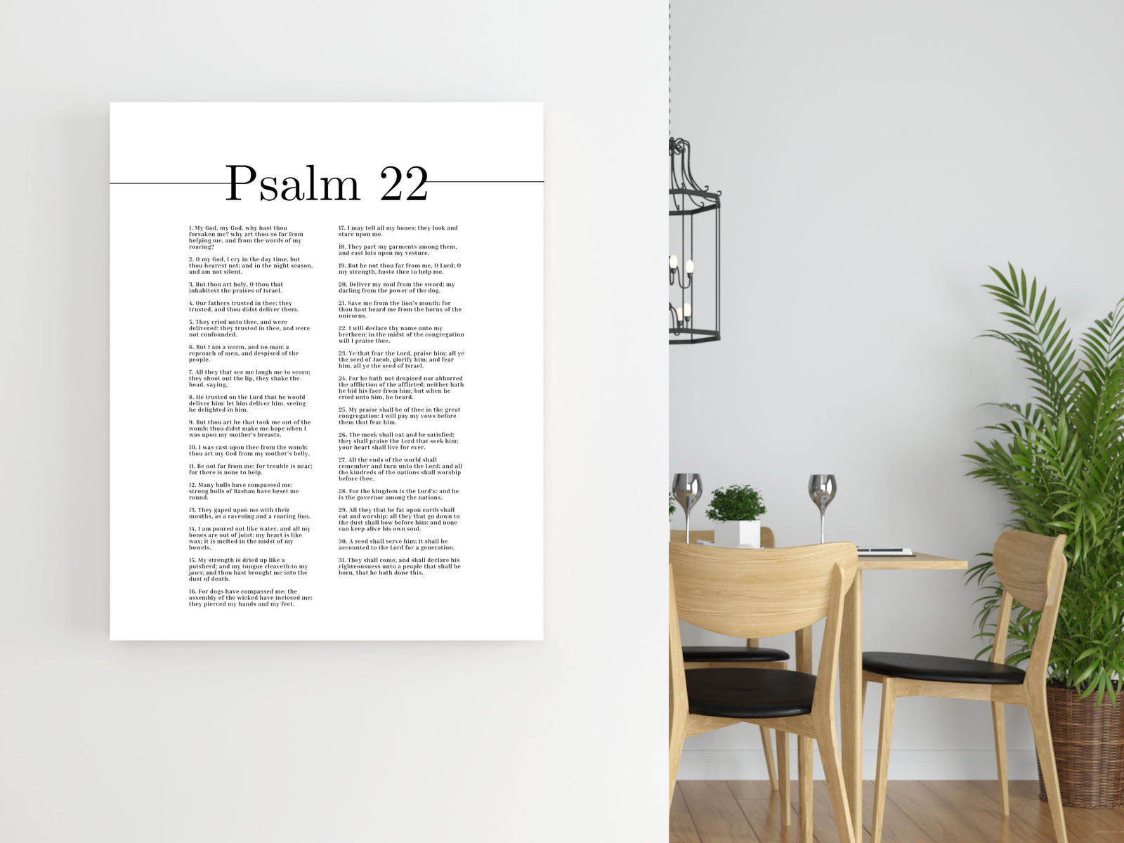 Scripture Canvas Glorify Him Psalm 22 Christian Wall Art Bible Verse Print Ready to Hang-Express Your Love Gifts