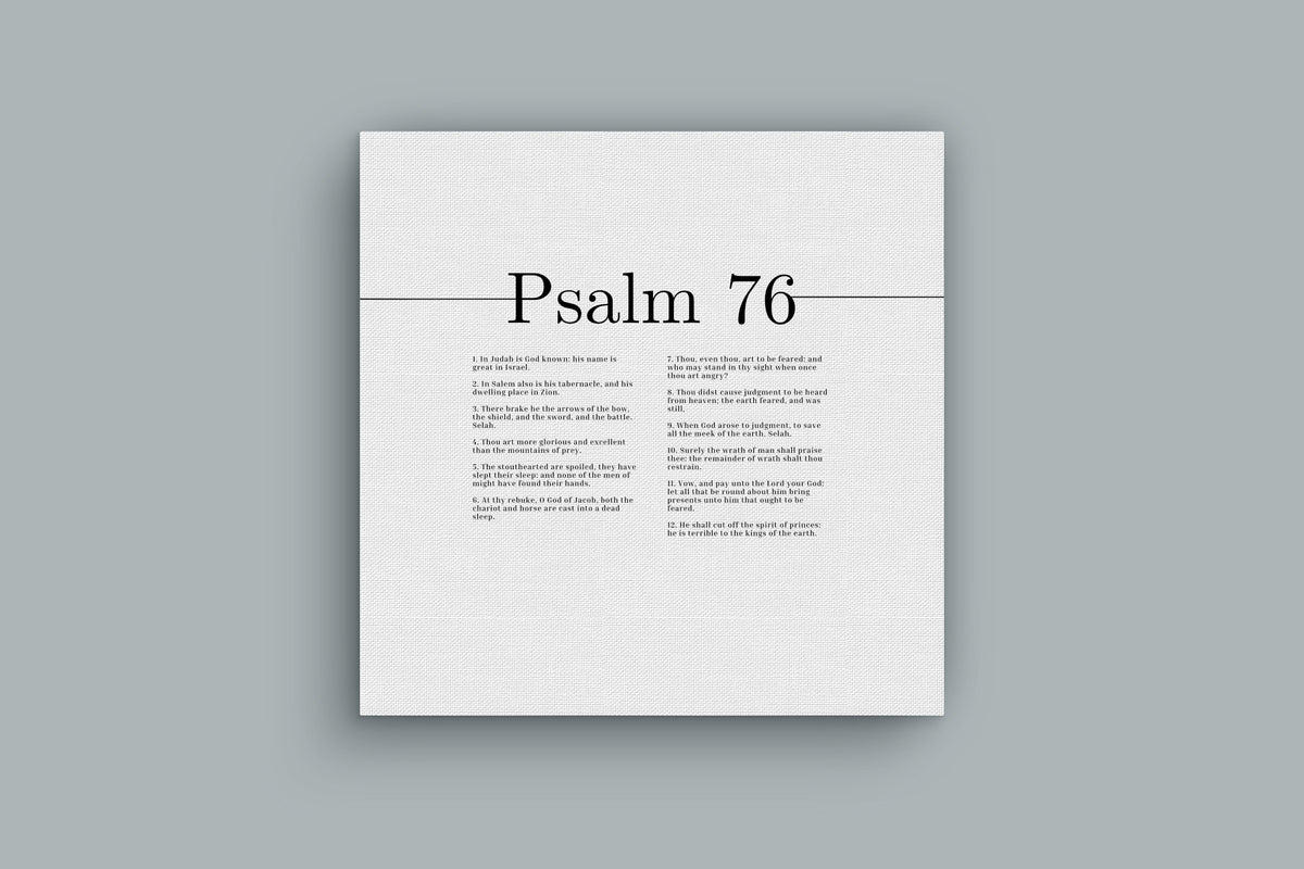 Scripture Canvas Glorious And Excellent Psalm 76 Christian Wall Art Bible Verse Print Ready to Hang-Express Your Love Gifts