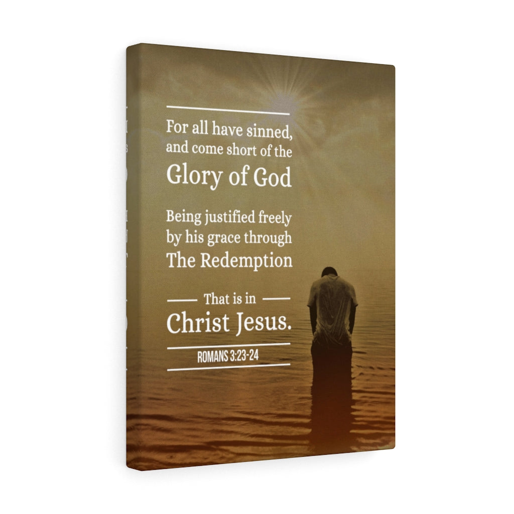 Scripture WallsGlory of God Romans 3:23-24 Christian Home Decor Scripture Art - Express Your Love Gifts