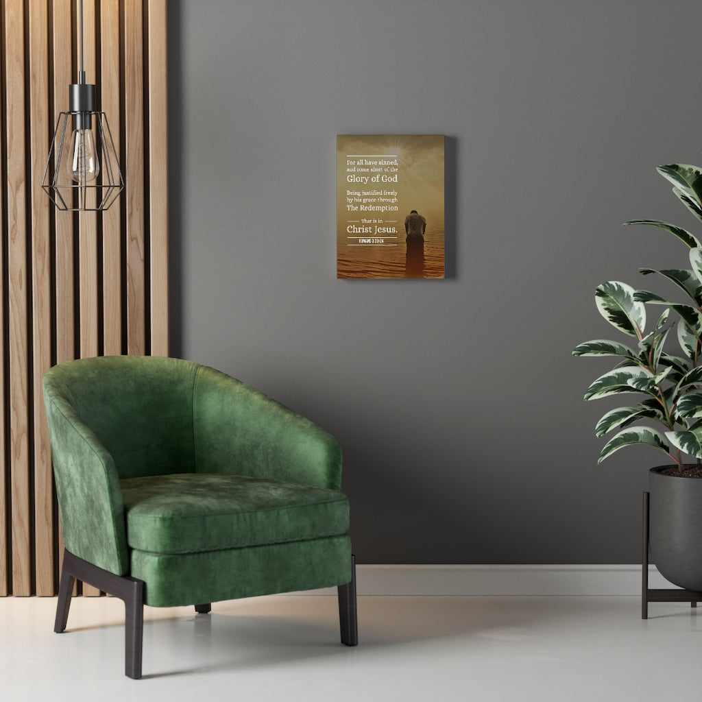 Scripture WallsGlory of God Romans 3:23-24 Christian Home Decor Scripture Art - Express Your Love Gifts