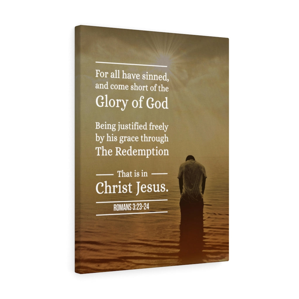 Scripture WallsGlory of God Romans 3:23-24 Christian Home Decor Scripture Art - Express Your Love Gifts