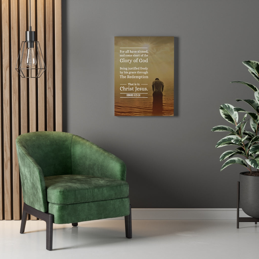Scripture WallsGlory of God Romans 3:23-24 Christian Home Decor Scripture Art - Express Your Love Gifts