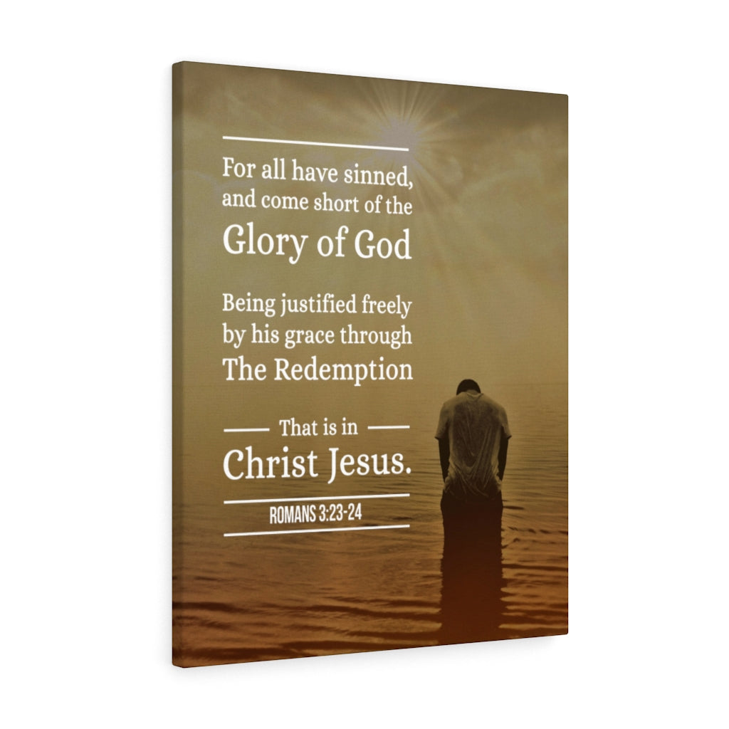 Scripture WallsGlory of God Romans 3:23-24 Christian Home Decor Scripture Art - Express Your Love Gifts