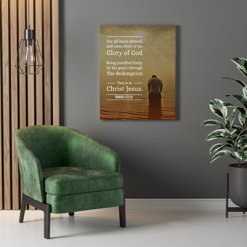 Scripture WallsGlory of God Romans 3:23-24 Christian Home Decor Scripture Art - Express Your Love Gifts