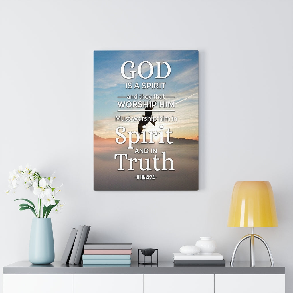 Scripture Walls God is a Spirit John 4:24  Christian Wall Art Bible Verse Print Ready to Hang - Express Your Love Gifts