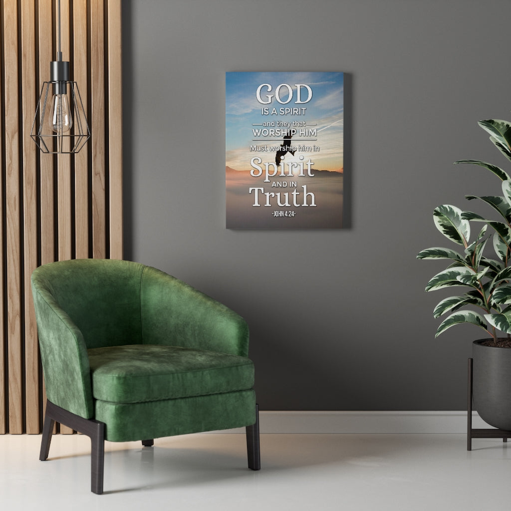Scripture Walls God is a Spirit John 4:24  Christian Wall Art Bible Verse Print Ready to Hang - Express Your Love Gifts