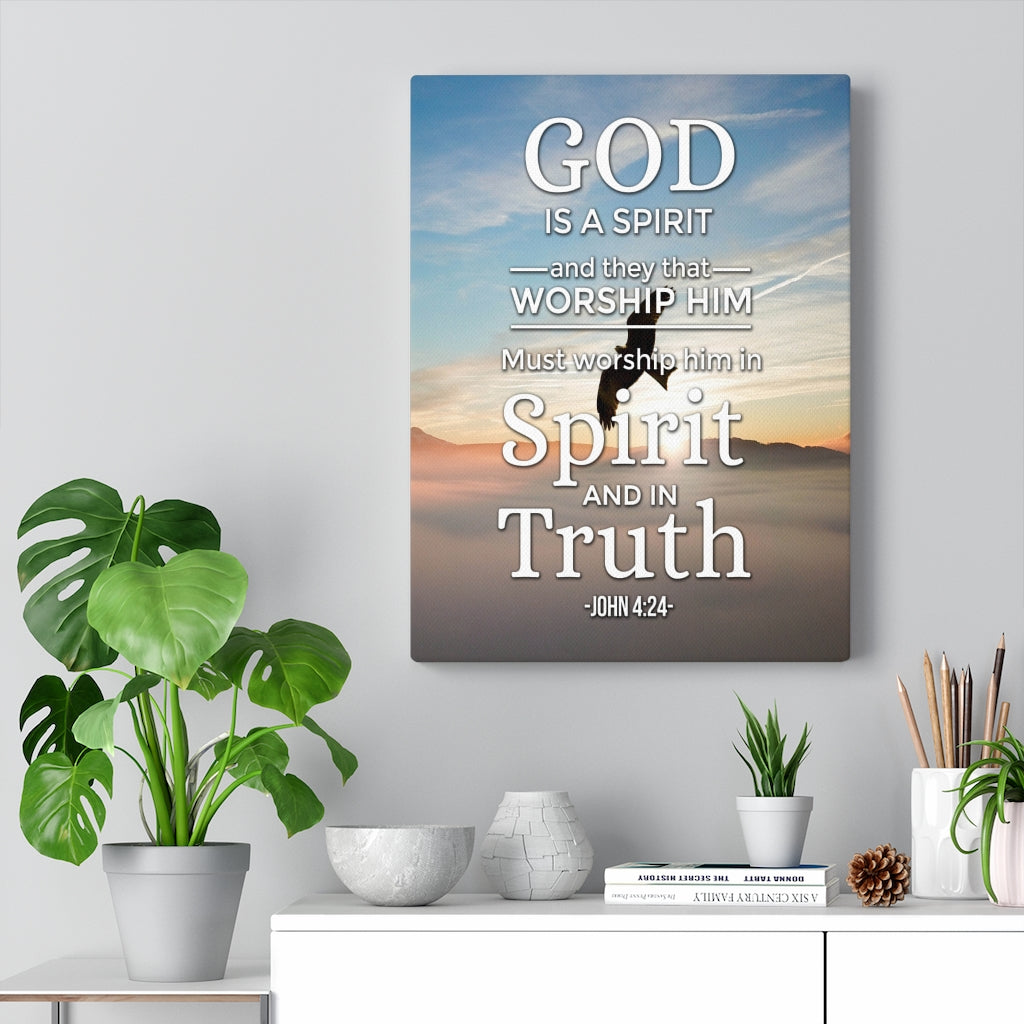 Scripture Walls God is a Spirit John 4:24  Christian Wall Art Bible Verse Print Ready to Hang - Express Your Love Gifts