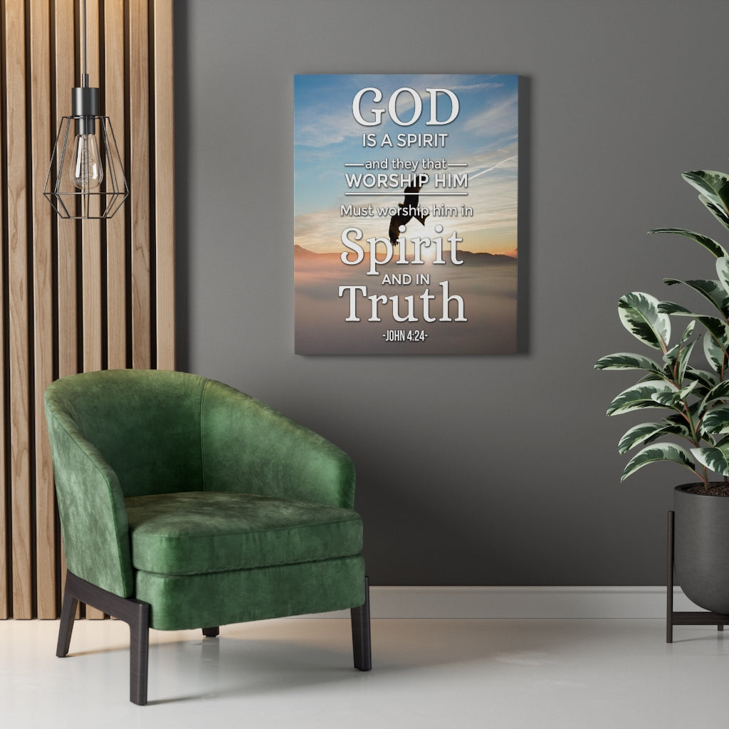 Scripture Walls God is a Spirit John 4:24  Christian Wall Art Bible Verse Print Ready to Hang - Express Your Love Gifts