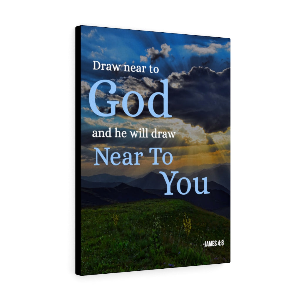 Scripture Walls Draw Near to God James 4:8 Christian Wall Art Bible Verse Print Ready to Hang - Express Your Love Gifts