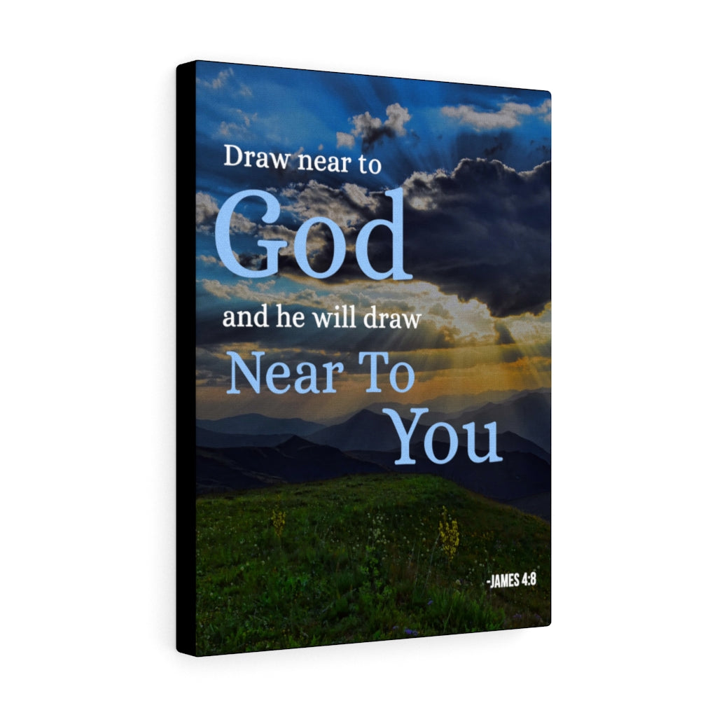 Scripture Walls Draw Near to God James 4:8 Christian Wall Art Bible Verse Print Ready to Hang - Express Your Love Gifts
