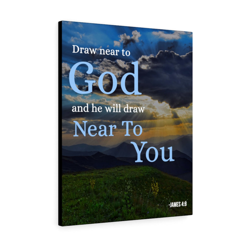 Scripture Walls Draw Near to God James 4:8 Christian Wall Art Bible Verse Print Ready to Hang - Express Your Love Gifts