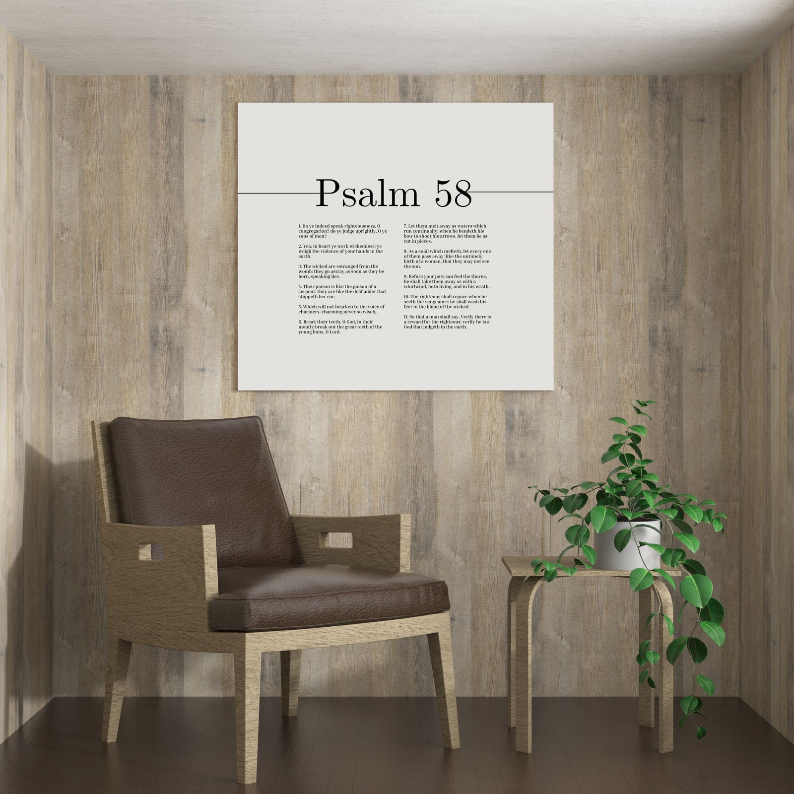 Scripture Canvas God That Judgeth Psalm 58 Christian Wall Art Bible Verse Print Ready to Hang-Express Your Love Gifts